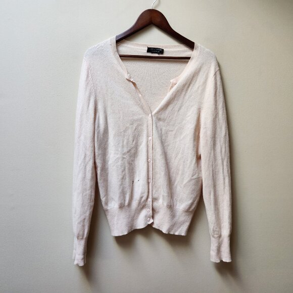 🌻Cashmere cream cardigan sweater / Lord & Taylor / - Picture 1 of 5